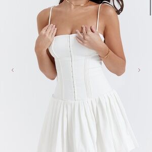 House of CB Strapless White Dress